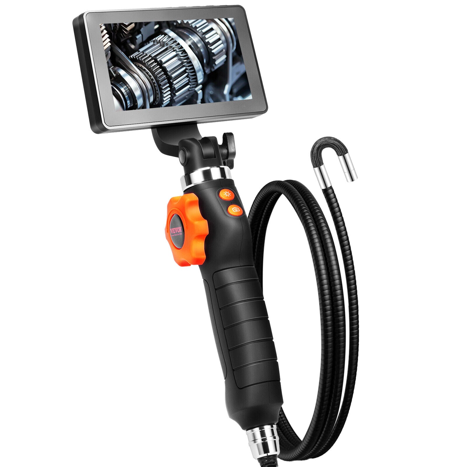 Large LED 5" IPS Screen Endoscope Inspection Camera 6.4mm Borescope Pipe Camera