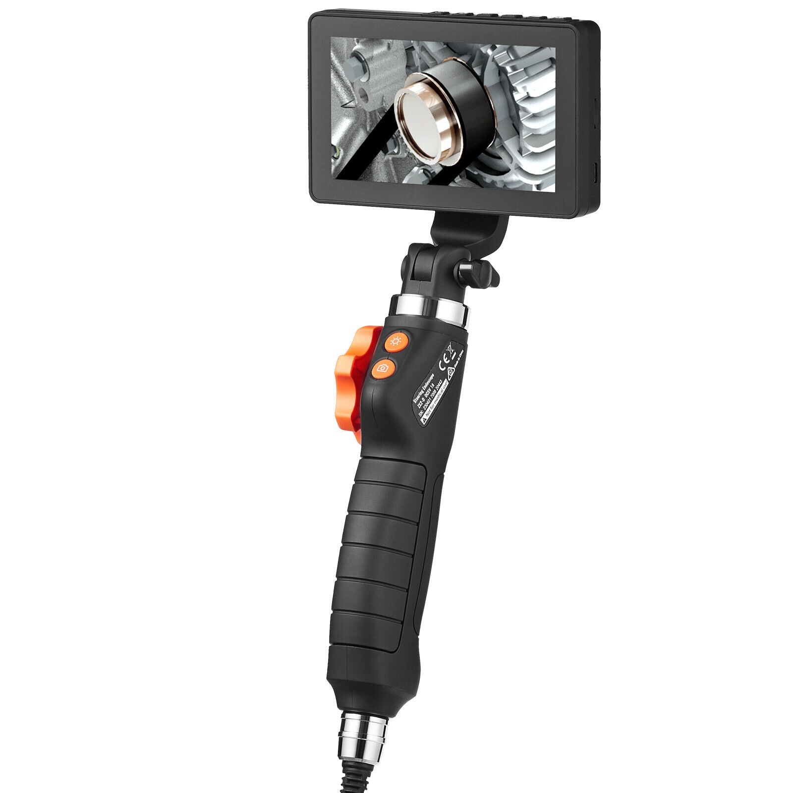 Large LED 5" IPS Screen Endoscope Inspection Camera 6.4mm Borescope Pipe Camera