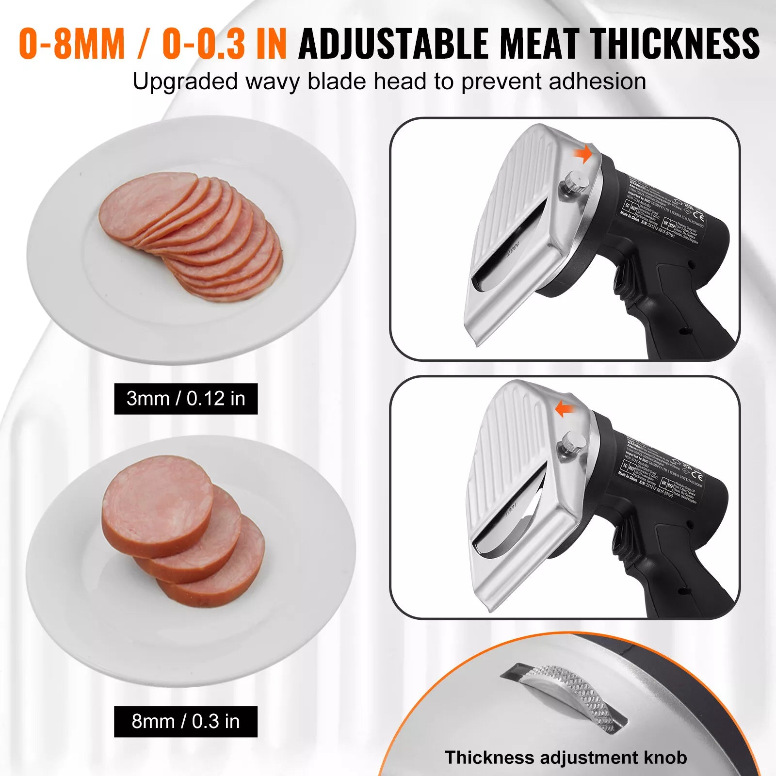 Wireless 80W Kebab Slicer Electric Shawarma Knife Turkish Doner 2 Blades