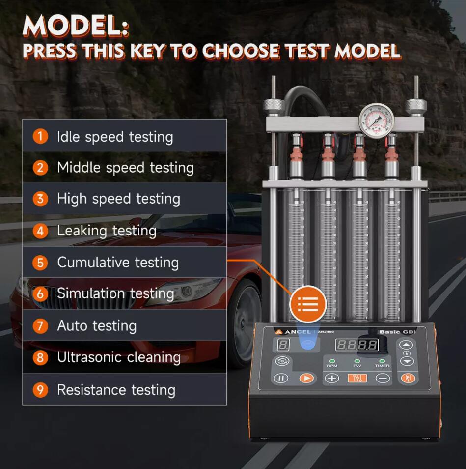 UPGRADED Auto Car Ultrasonic Fuel Injector Tester Cleaner Cleaning Machine AU