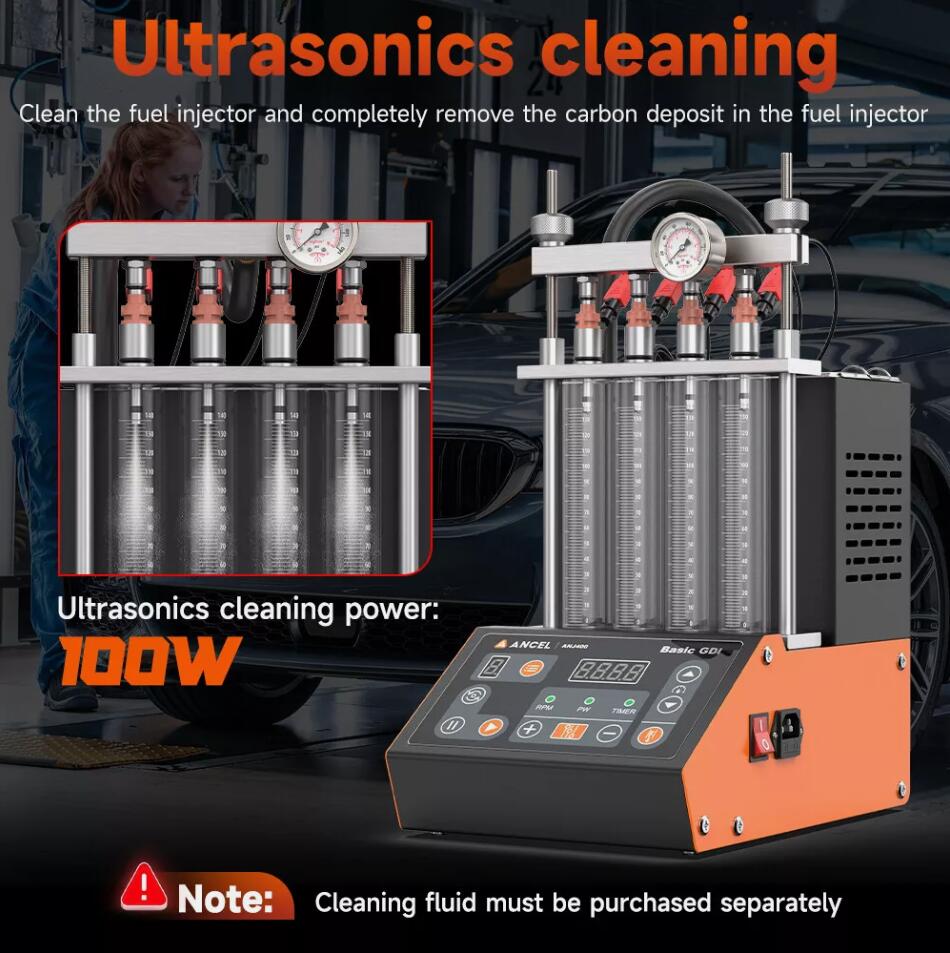 UPGRADED Auto Car Ultrasonic Fuel Injector Tester Cleaner Cleaning Machine AU