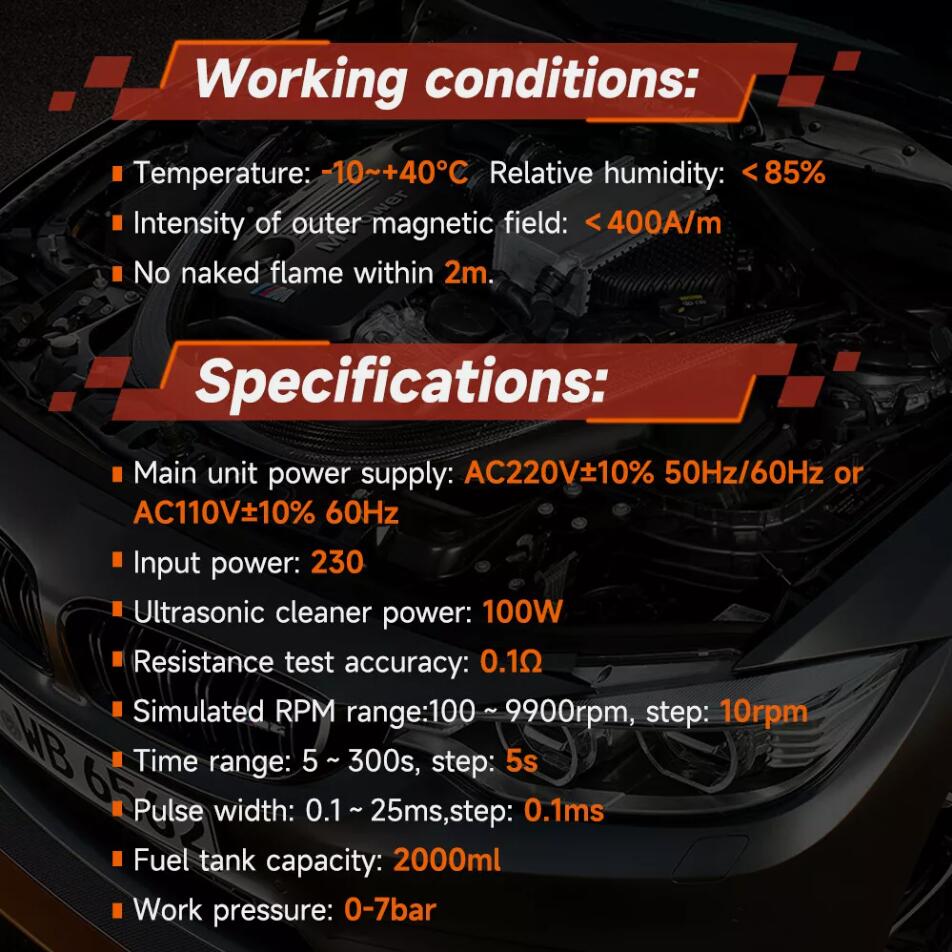UPGRADED Auto Car Ultrasonic Fuel Injector Tester Cleaner Cleaning Machine AU