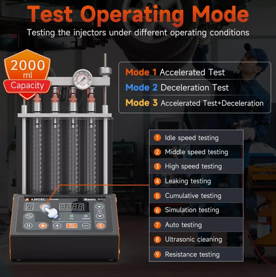 UPGRADED Auto Car Ultrasonic Fuel Injector Tester Cleaner Cleaning Machine AU