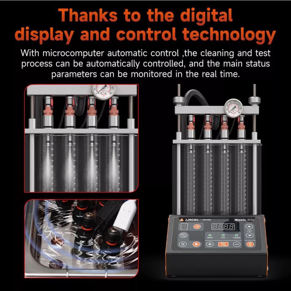 UPGRADED Auto Car Ultrasonic Fuel Injector Tester Cleaner Cleaning Machine AU