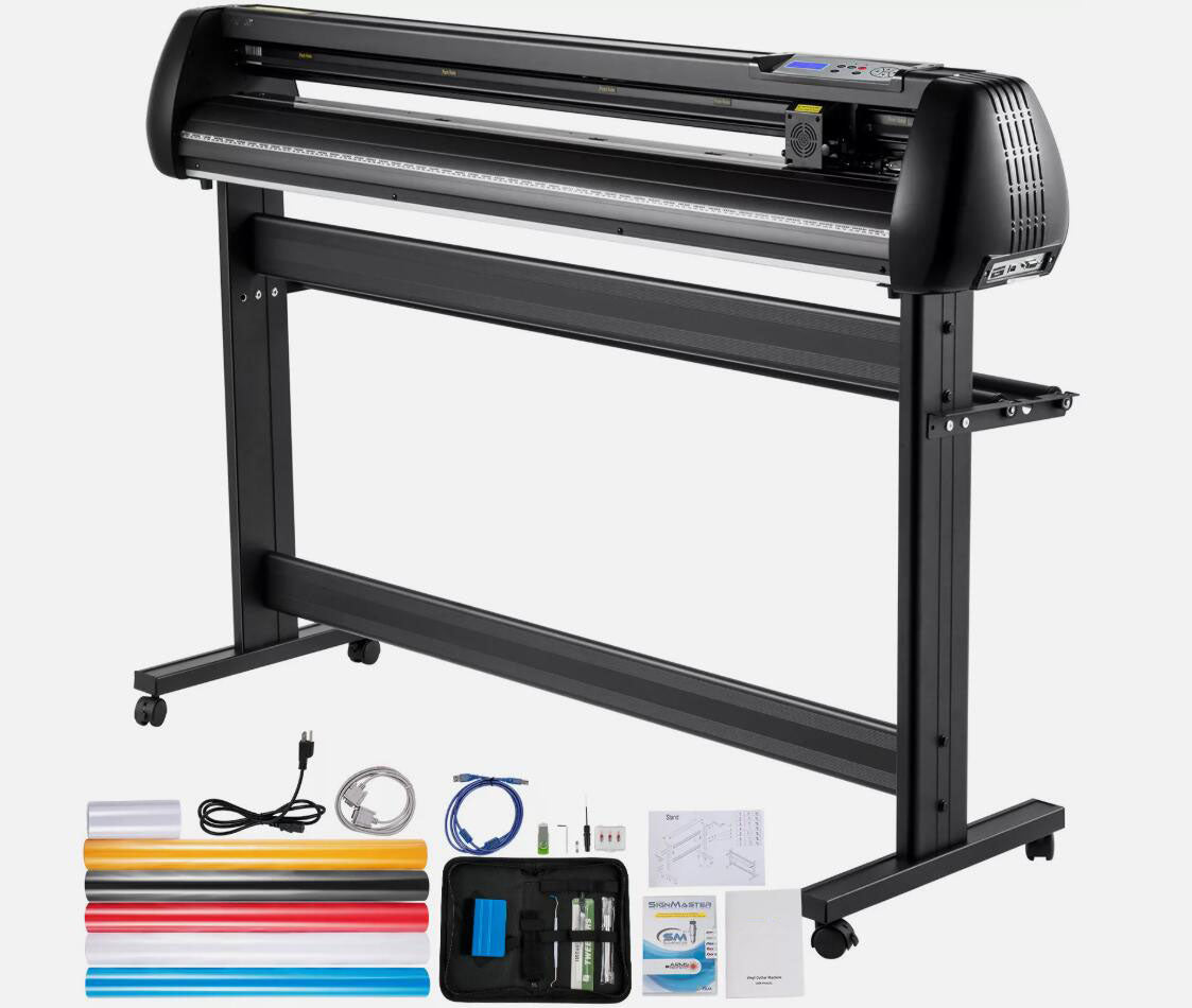 Powerful Vinyl Cutter Machine Cutting Plotter 53in SignMaster Decal Maker Bundle With LCD Panel