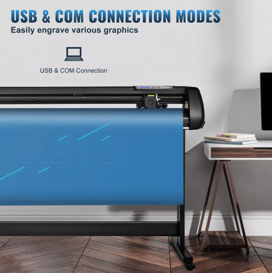 Powerful Vinyl Cutter Machine Cutting Plotter 53in SignMaster Decal Maker Bundle With LCD Panel