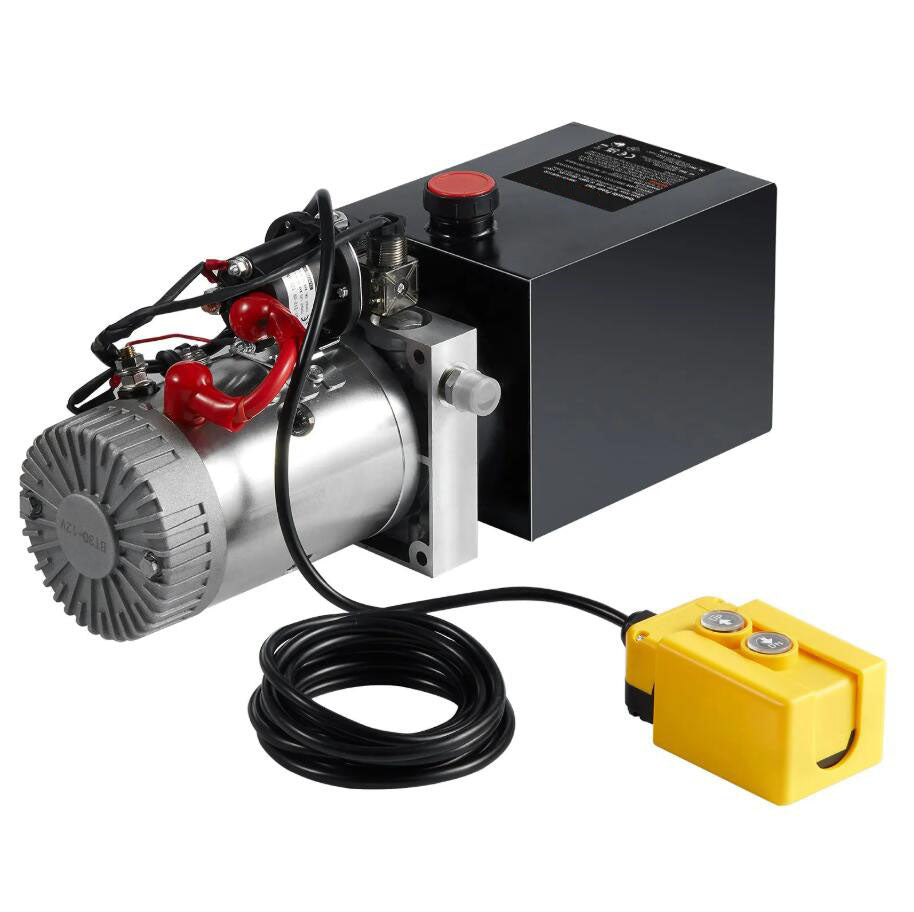 Heavy Duty 3200 PSI 8 Quart Hydraulic Pump Power Unit Single Acting Dump Trailer Pump