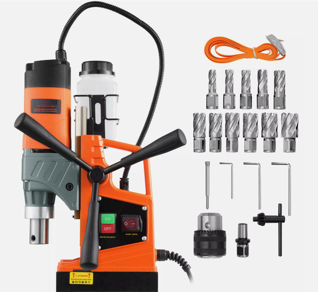 Heavy Duty 1450W 12500N Magnetic Drill Portable Mag Drill Press 850RPM AU