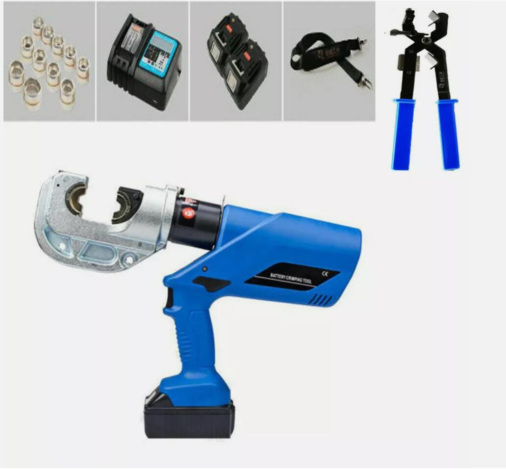 Premium Rechargeable 10-400mm Electric Hydraulic Plier Crimping Tool Cable Crimper AU