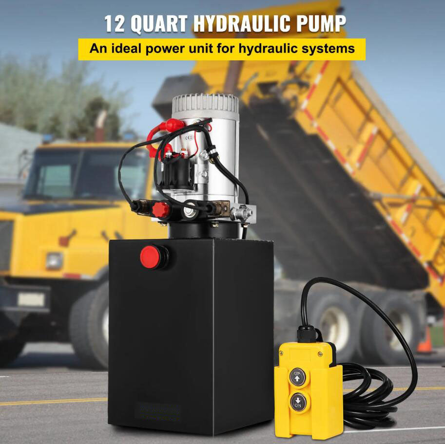 Heavy Duty 12 Quart Double Acting Hydraulic Pump Electric Pump Metal Reservoir AU