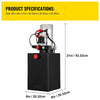Heavy Duty 12 Quart Double Acting Hydraulic Pump Electric Pump Metal Reservoir AU