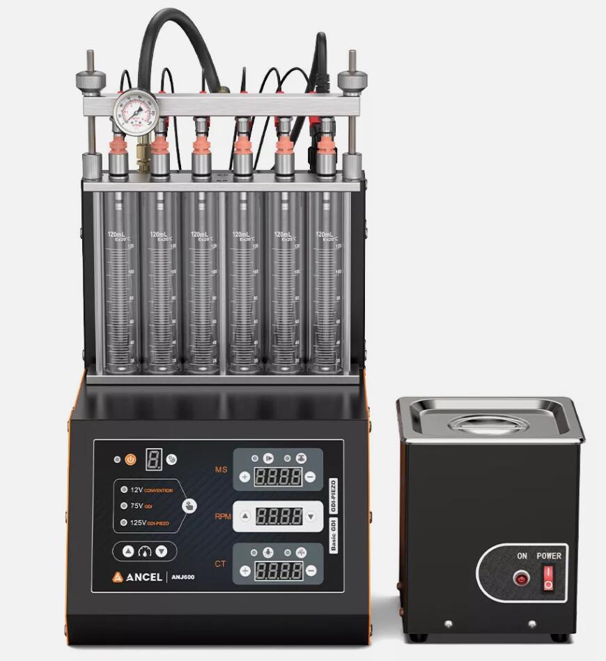 UPGRADED Auto Car Ultrasonic Fuel Injector Tester Cleaner Cleaning Machine 6 Cylinder AU