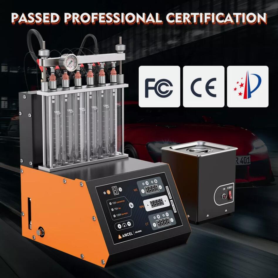 UPGRADED Auto Car Ultrasonic Fuel Injector Tester Cleaner Cleaning Machine 6 Cylinder AU