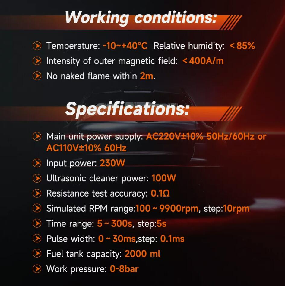 UPGRADED Auto Car Ultrasonic Fuel Injector Tester Cleaner Cleaning Machine 6 Cylinder AU