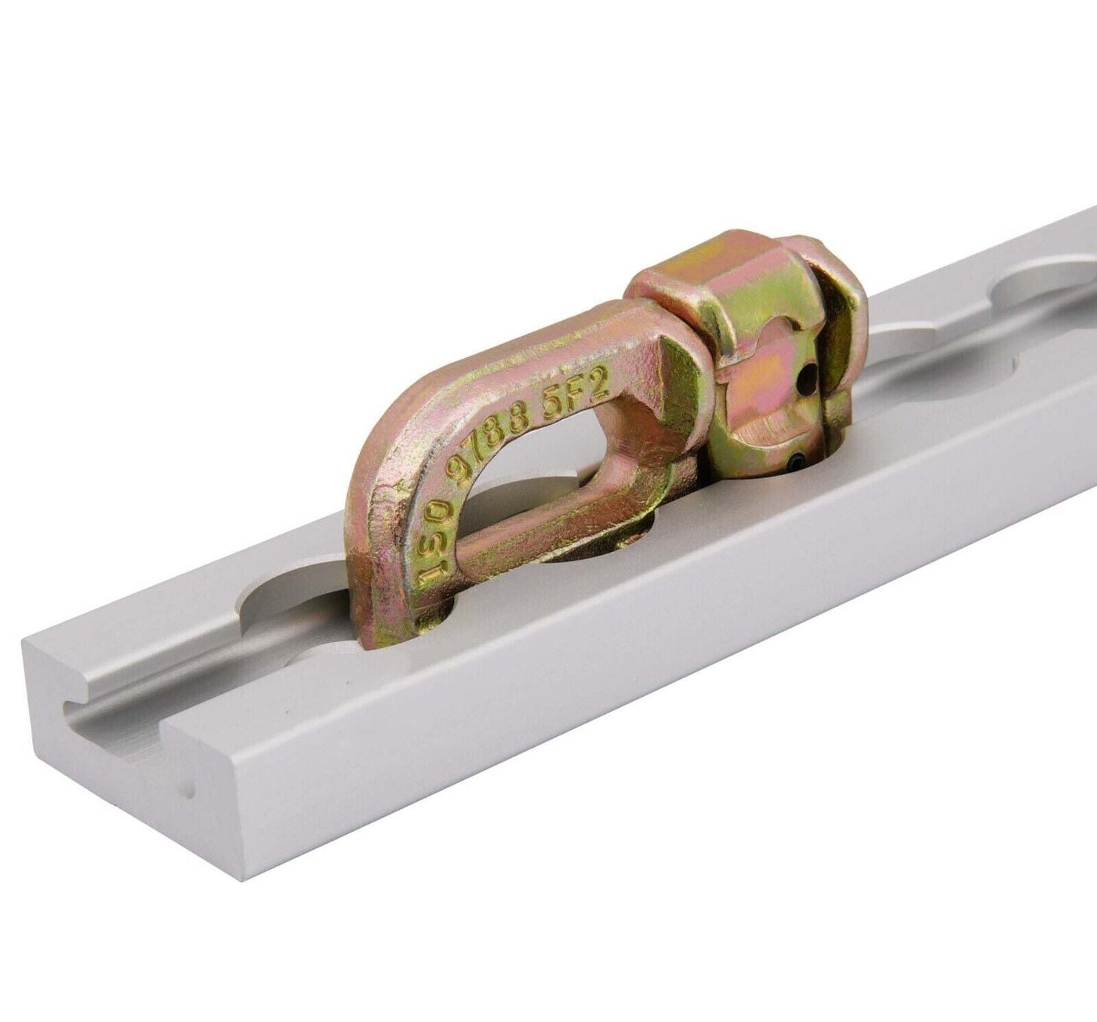 2x Track + 8x Rings 2M Anchor Track Tie Down Point Rail Double Stud Fi ...