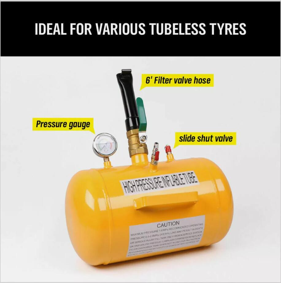 PREMIUM 5 Gallon 20 Litre Air Tank Bead Seater Tire Inflator Blaster Replacing Tool AU