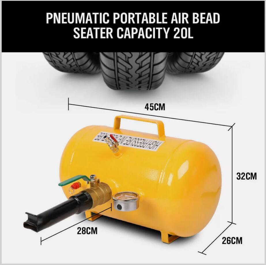 PREMIUM 5 Gallon 20 Litre Air Tank Bead Seater Tire Inflator Blaster Replacing Tool AU