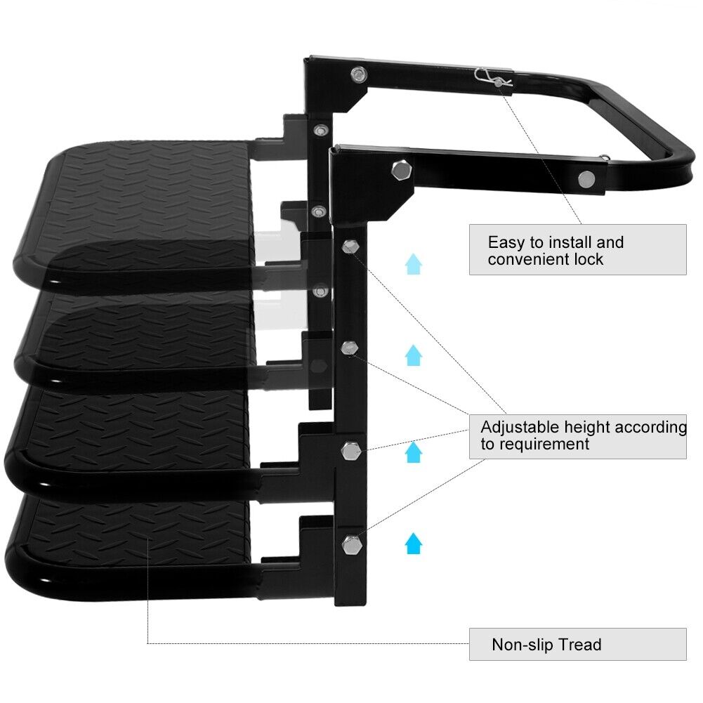 Car Van Wheel Ladder Tyre Foldable Step 4X4 Steel 200kg Capacity