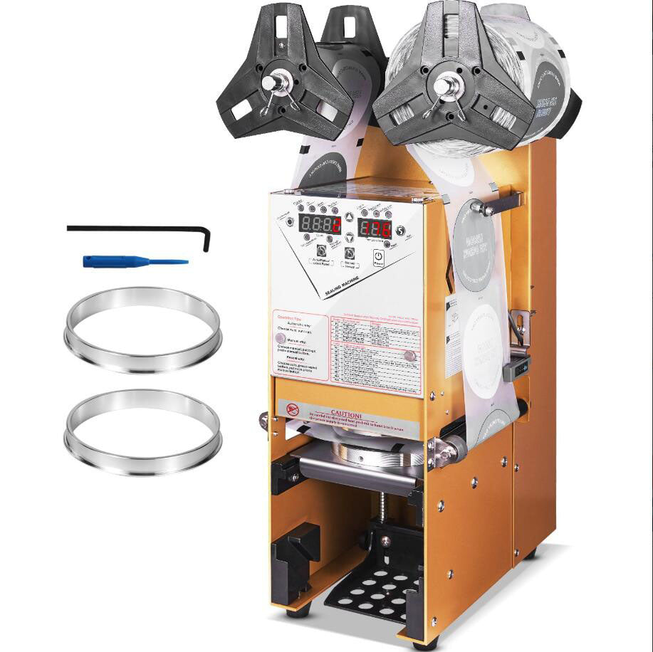 Fully Automatic Cup Sealing Machine 500-650 Cups/H for 180 mm Tall  90/95 mm Cup
