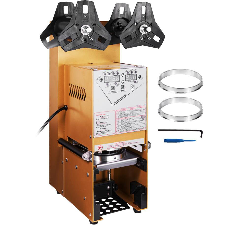 Fully Automatic Cup Sealing Machine 500-650 Cups/H for 180 mm Tall  90/95 mm Cup
