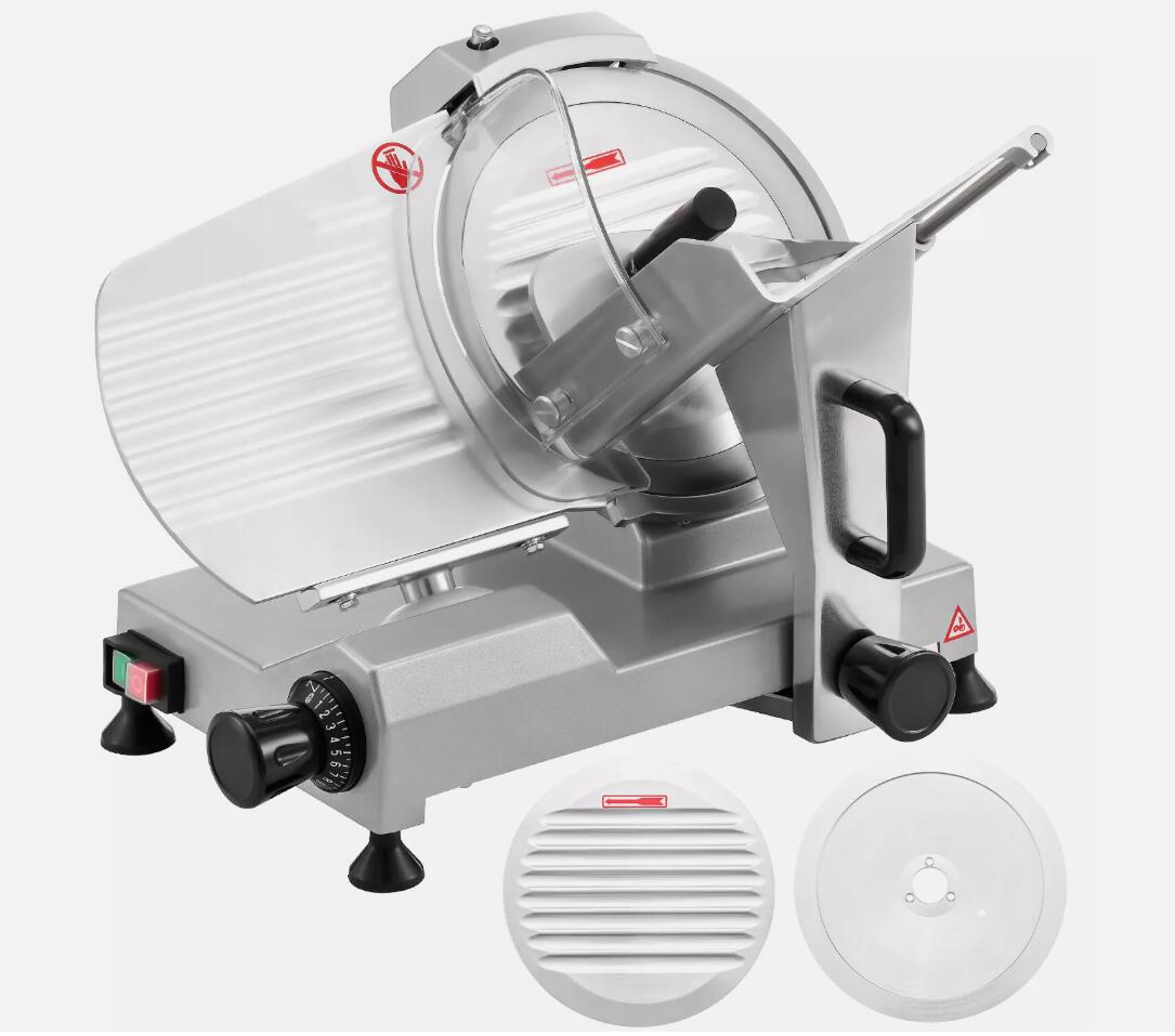 240W Commercial Meat Slicer 10" 250mm Electric Deli Food Cheese Cutter Processor