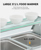 6 Pan 1500W Stainless Steel Electric Food Warmer 37L Buffet Server Bain Marie With Shelf