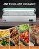 6 Pan 1500W Stainless Steel Electric Food Warmer 37L Buffet Server Bain Marie With Shelf