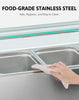 6 Pan 1500W Stainless Steel Electric Food Warmer 37L Buffet Server Bain Marie With Shelf