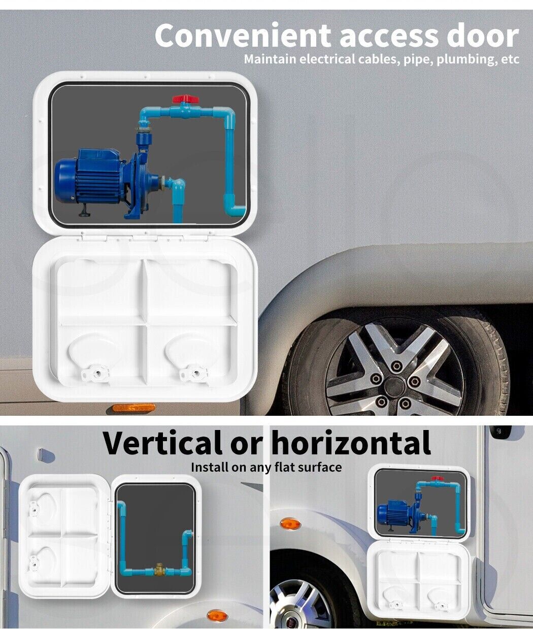 440x315mm Access Hatch Service Door Caravan Storage RV Boat