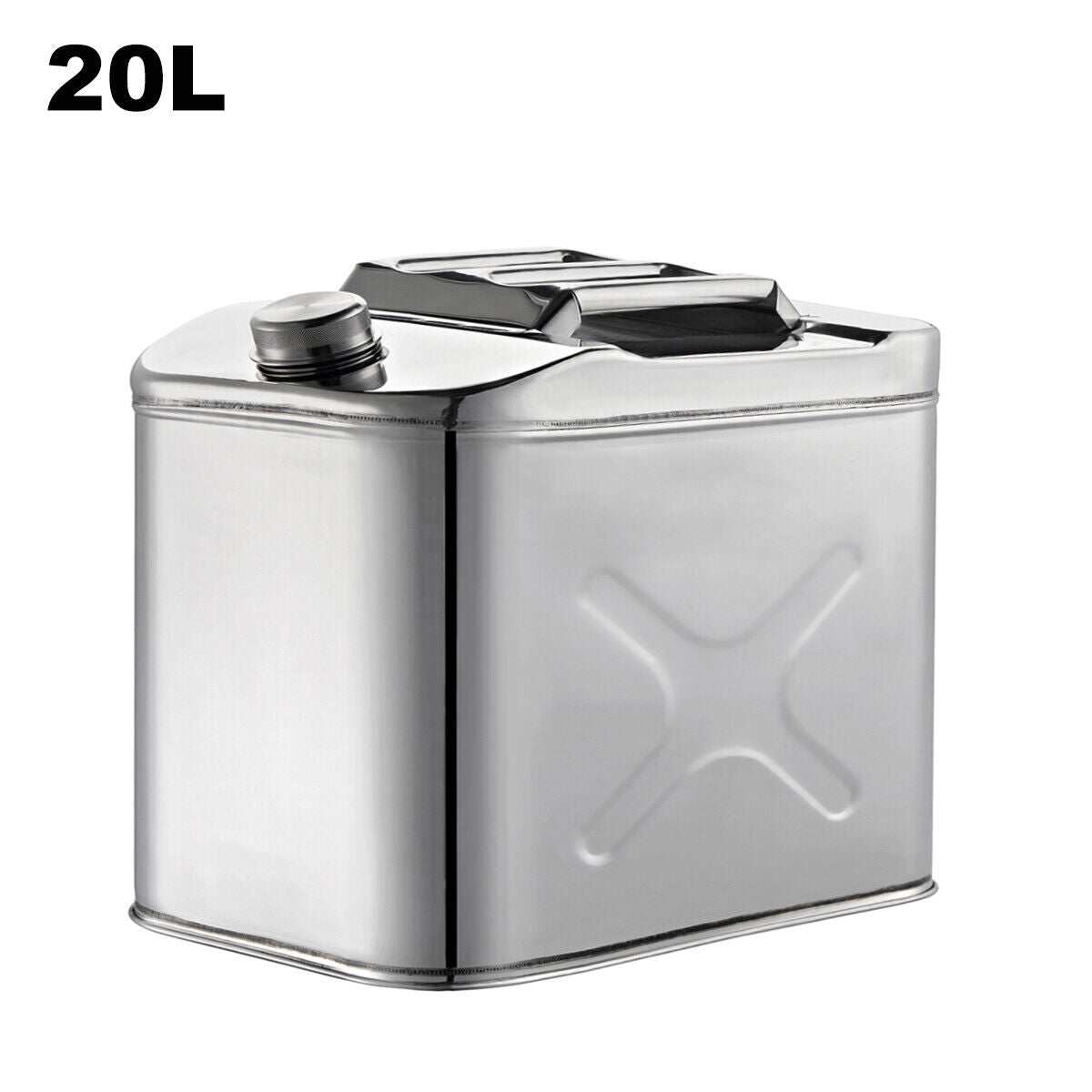 20L Jerry Can Fuel Storage with Built-in Spout for Boat 4WD Car 304 Stainless Steel