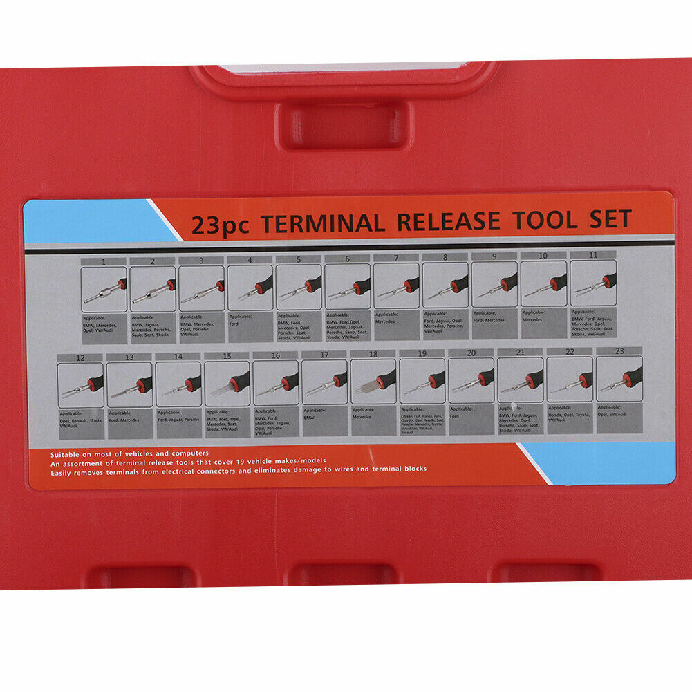 23PCS Electrical Terminal Removal Tool Connector Release Kit Auto Repair Tool Set