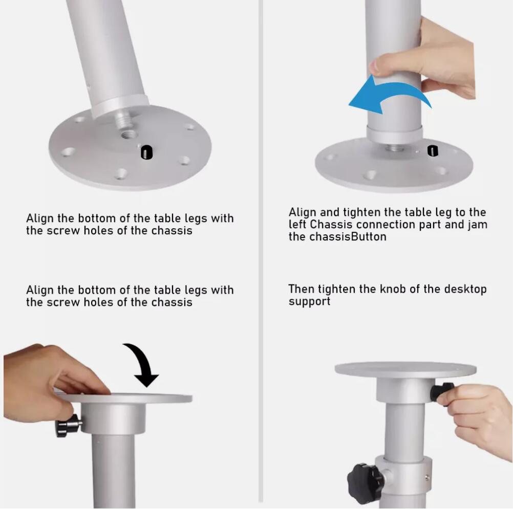 Adjustable Table Pedestal Telescopic Furniture Leg for RV Marine Boat Caravan Motorhome