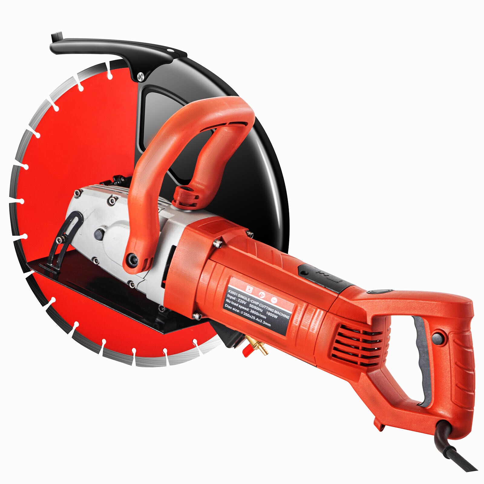 Electric Concrete Saw 355mm Cutter Wet Dry Demo Saw Masonry Saw