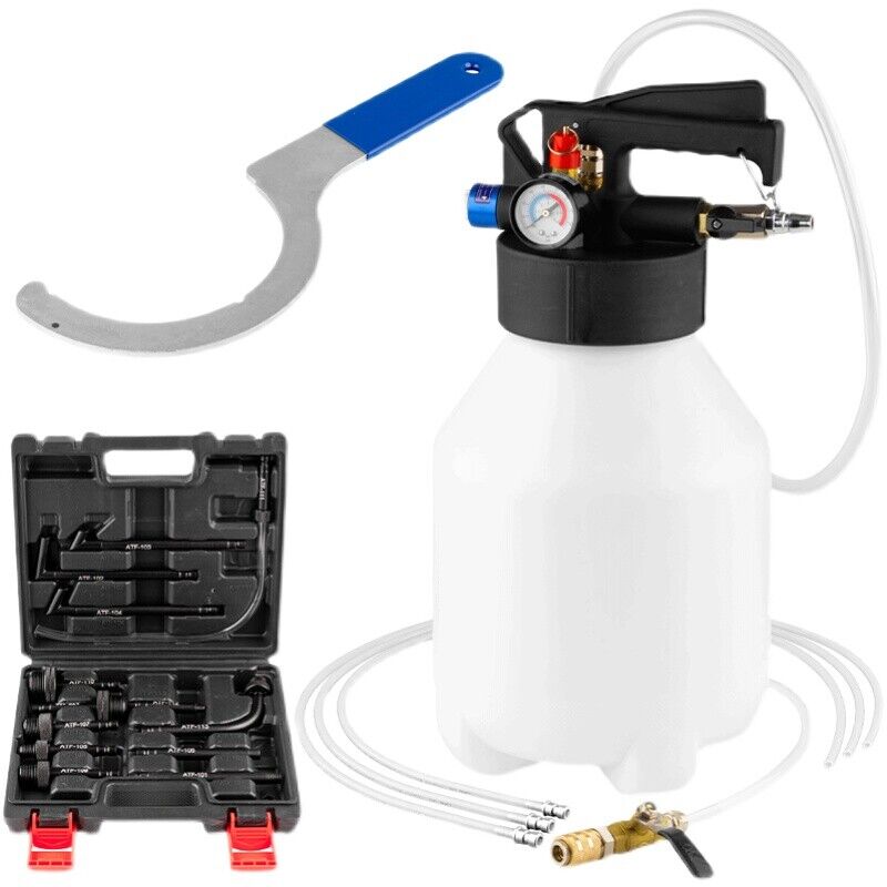 6L Air pressure Transmission Oil Filling Replacement Pump Tool with 15pc ATF Adaptor