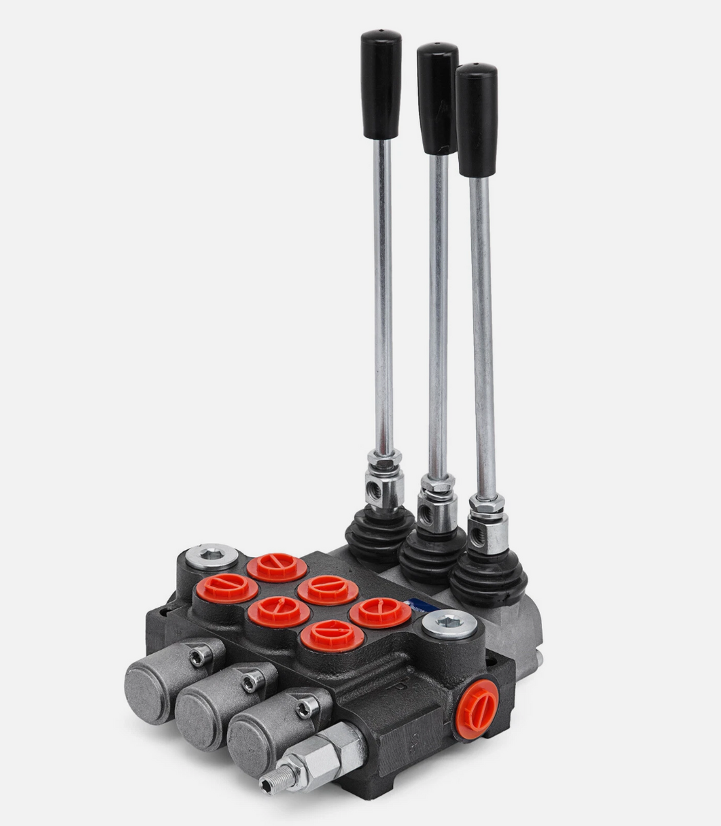 3-Spool Durable Hydraulic Directional Control Valve 11GPM SAE Ports Do ...