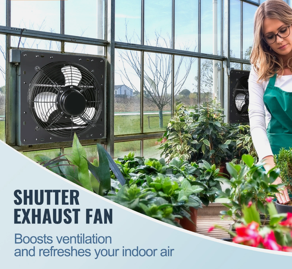 UPGRADED 406 mm Remote Control Shutter Exhaust Fan Shop Exhaust Fan Wa ...