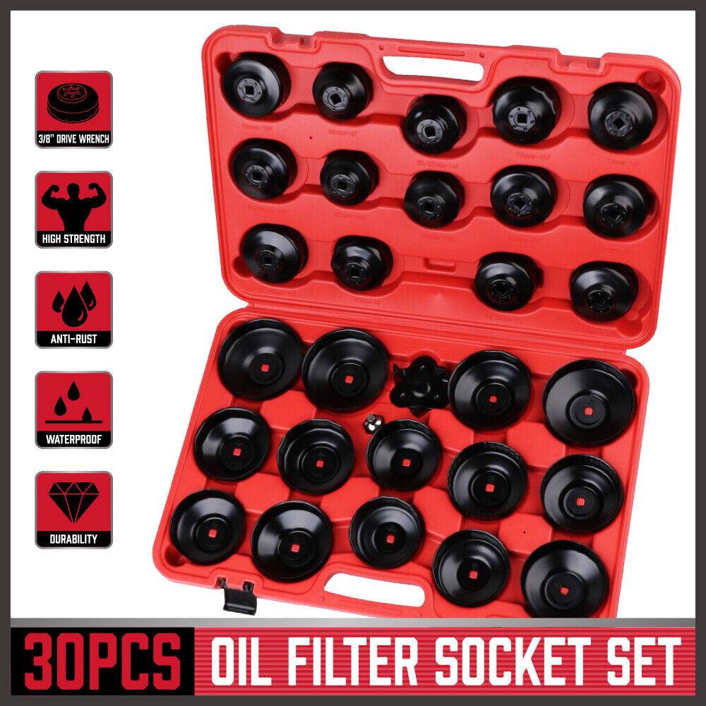 30Pcs Oil Filter Wrench Cup Set Oil Filter Socket Set