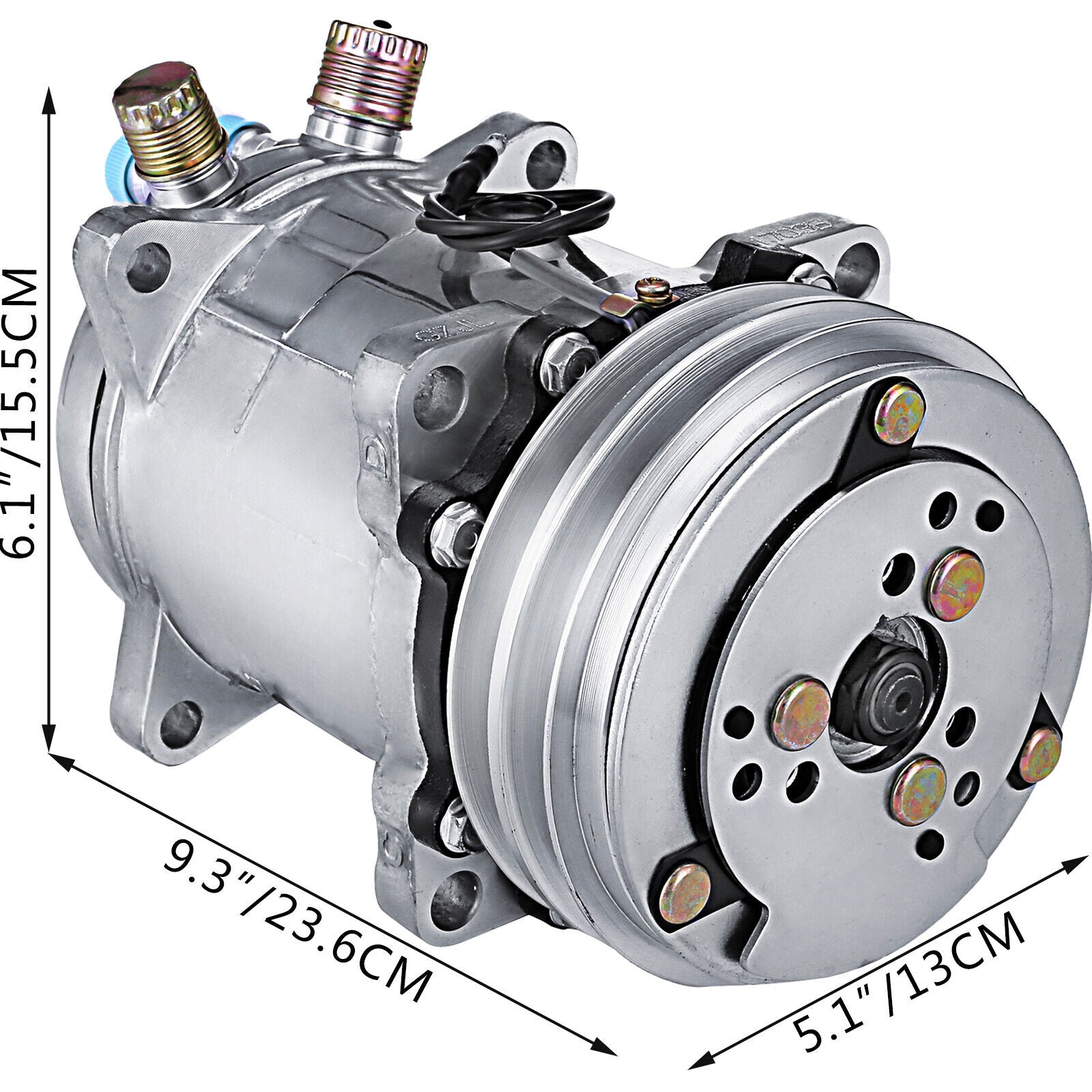 Sanden Compressor Tools 12V AC Air Condition Compressor Pump Sanden 508 Style V-Belt Pulley ...