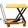 270KG Load Scissor Lift Trolley Cart Hydraulic Lift Table 724mm Max Height