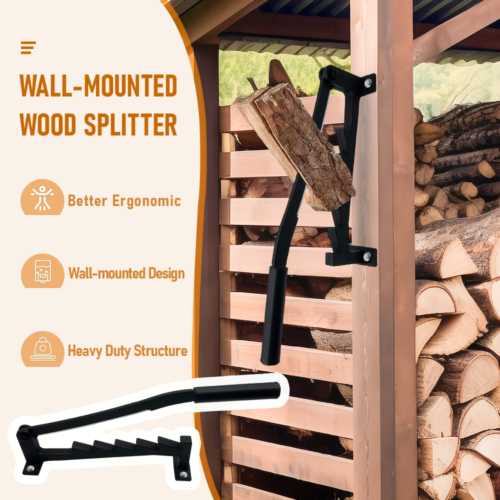 Wall Mounted Wood Cutter Log Firewood Kindling Splitter Wood Splitting ...
