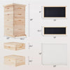 40 Frames Wooden Bee Hive Beekeeping Beehive House Honey Comb Frame Kit Garden AU