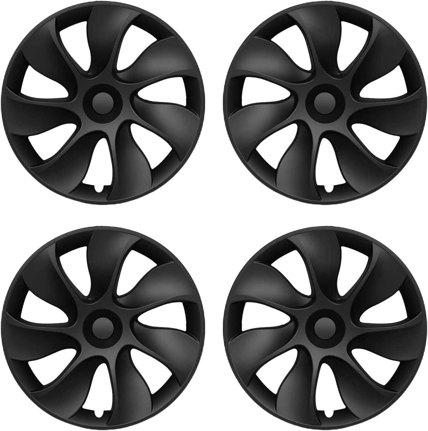 4PCS Wheel Cover Caps For Tesla Model Y 19 Inch Rim Hubcap Hub Cap Matt Black