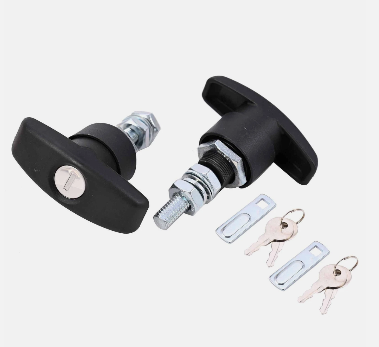 4PCS Premium Fixing Canopy Trailer T-Lock Handle Metal Keyed Locking T ...