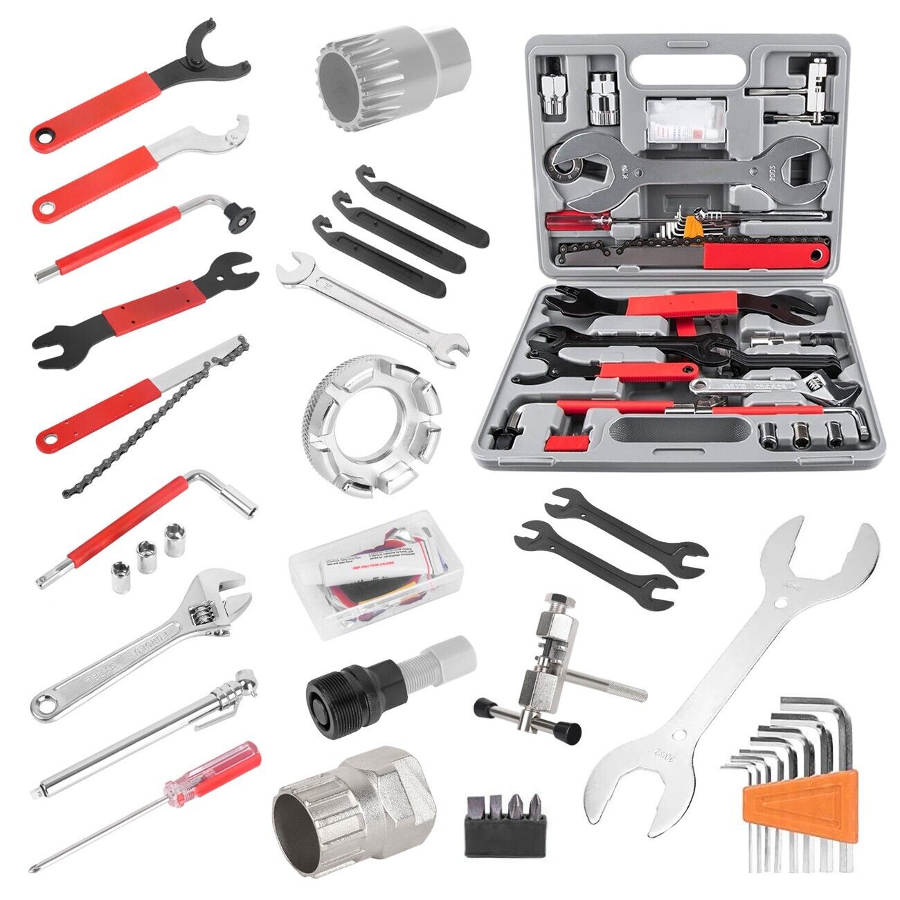 44PCS Enhance Mountain Bike Cycling Chain Repair Bicycle Repair Tool Kit Set AU