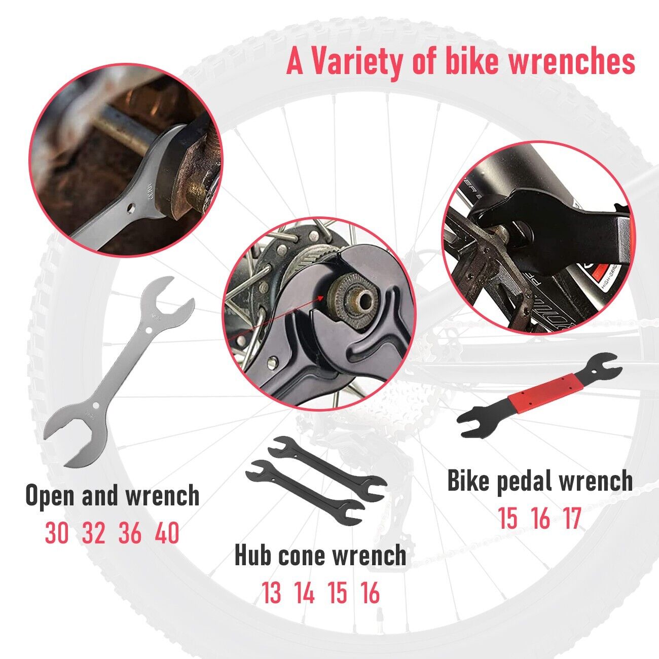 44PCS Enhance Mountain Bike Cycling Chain Repair Bicycle Repair Tool Kit Set AU