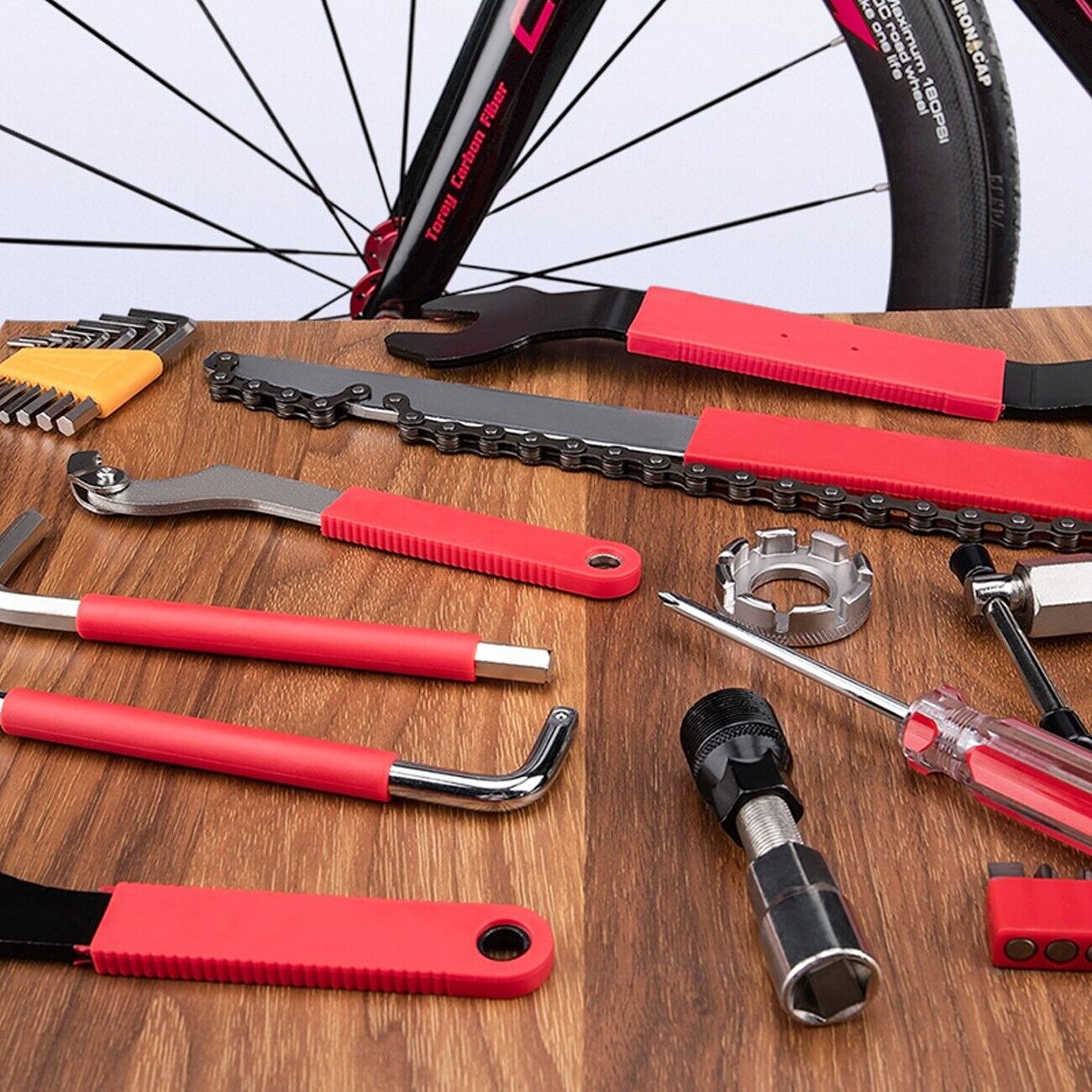 44PCS Enhance Mountain Bike Cycling Chain Repair Bicycle Repair Tool Kit Set AU