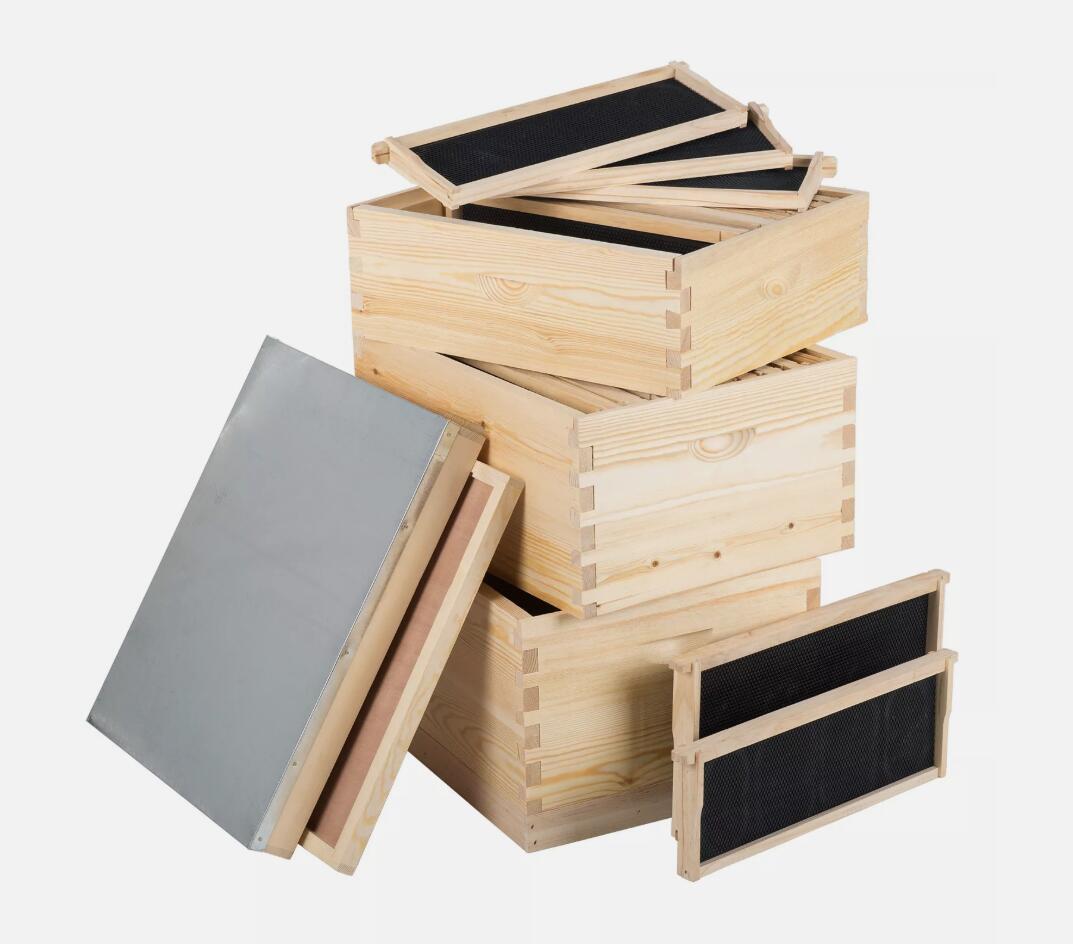 30 Frames Full Set Beehive Flat Pack Wooden Beekeeping Honey Bee hive House Box AU