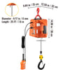 HEAVY DUTY 1500W 500KG Portable Electric Hoist Winch Remote Control