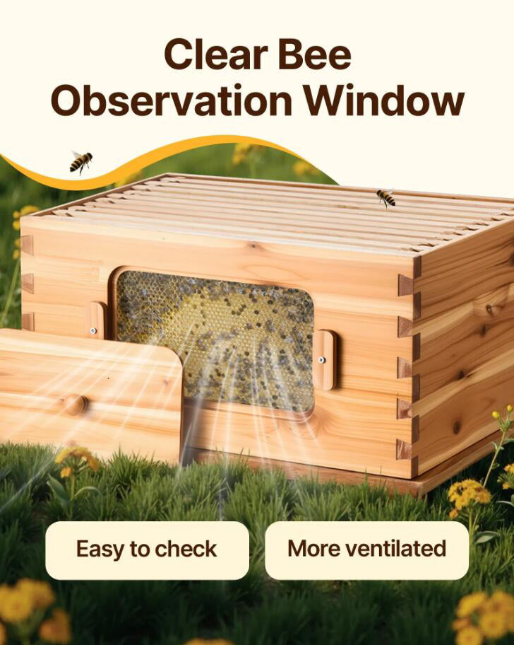 40 Frame Bee Hives Starter Kit Beeswax Coated Fir Wood Bee Boxes Langstroth Beehive Kit