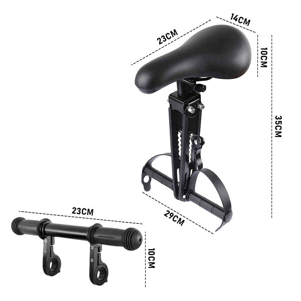 PREMIUM Bike Front Mounted Child Seat Kids Top Tube Bicycle Detachable Child Armrest